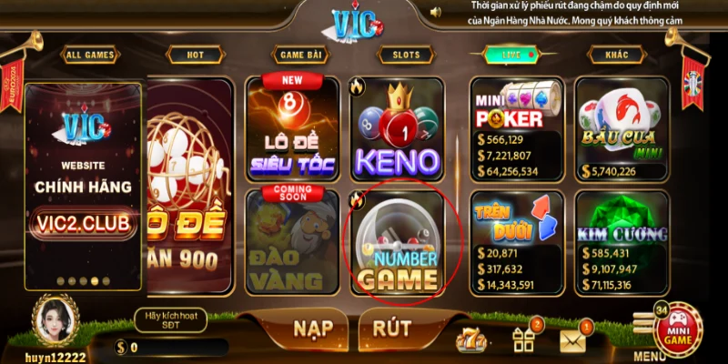 Number game Vicclub là gì?